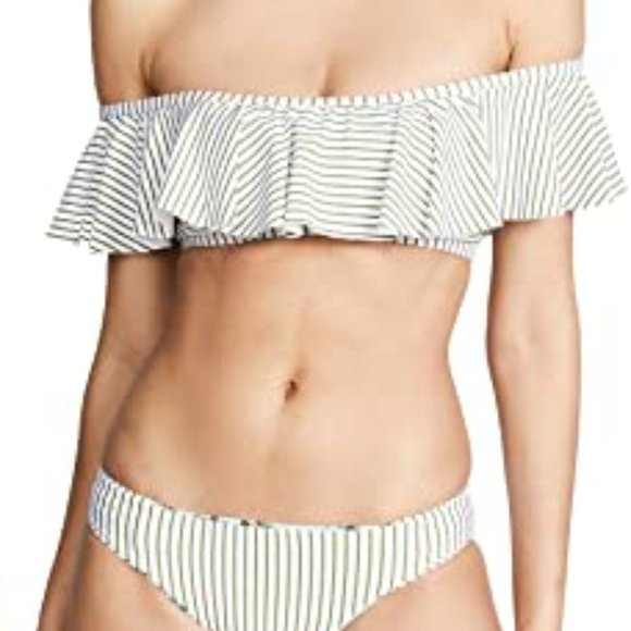 Picturesque Off Shoulder Striped Swim Top - Picture 6 of 11
